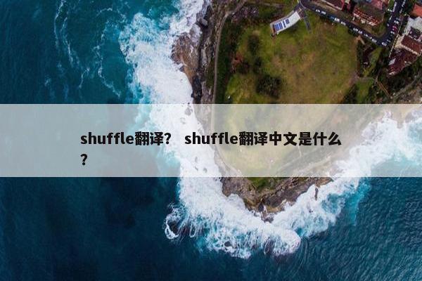 shuffle翻译？ shuffle翻译中文是什么？