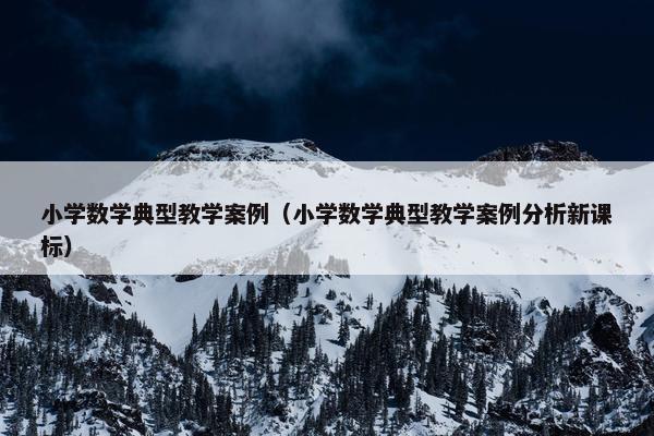 小学数学典型教学案例（小学数学典型教学案例分析新课标）