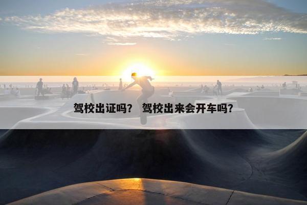 驾校出证吗？ 驾校出来会开车吗？