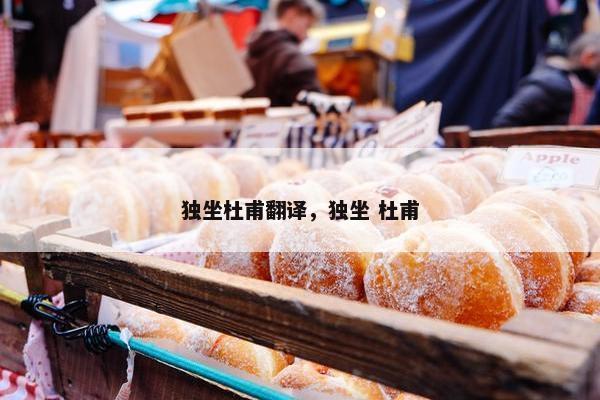 独坐杜甫翻译，独坐 杜甫