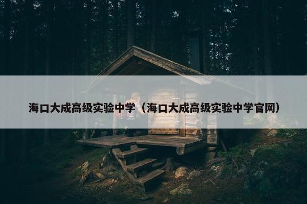 海口大成高级实验中学（海口大成高级实验中学官网）