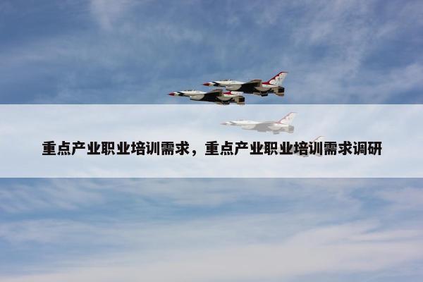 重点产业职业培训需求，重点产业职业培训需求调研