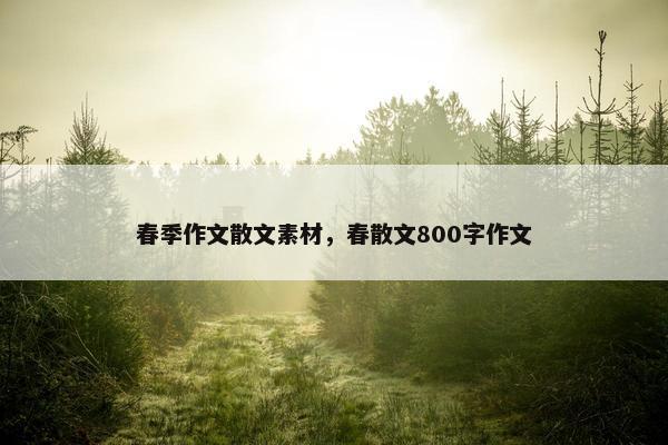 春季作文散文素材，春散文800字作文