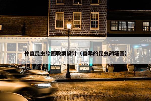 仲夏昆虫绘画教案设计（夏季的昆虫简笔画）