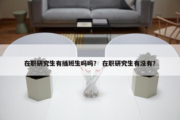 在职研究生有插班生吗吗？ 在职研究生有没有？