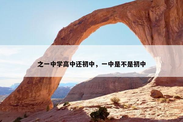 之一中学高中还初中，一中是不是初中