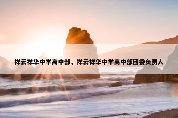 祥云祥华中学高中部，祥云祥华中学高中部团委负责人