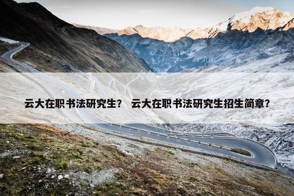 云大在职书法研究生？ 云大在职书法研究生招生简章？