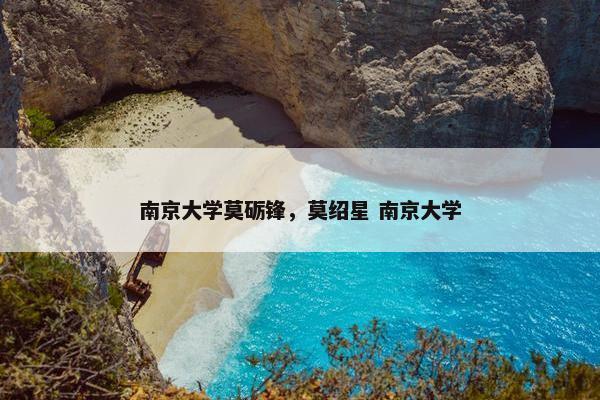 南京大学莫砺锋，莫绍星 南京大学
