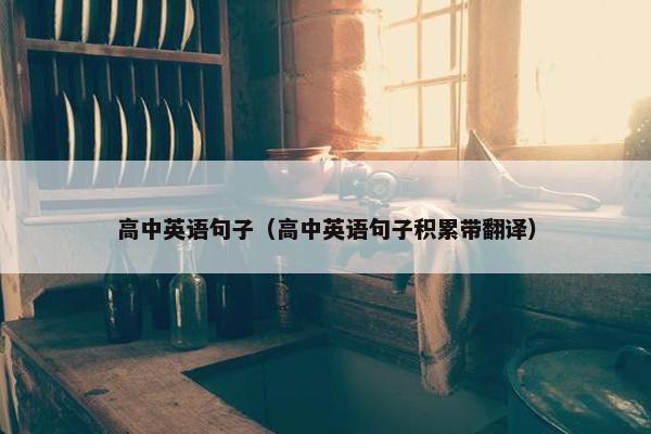 高中英语句子（高中英语句子积累带翻译）