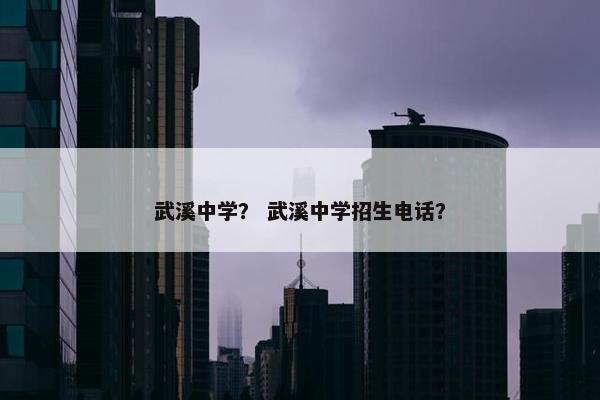 武溪中学？ 武溪中学招生电话？