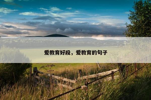 爱教育好段，爱教育的句子