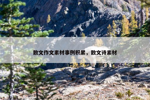 散文作文素材事例积累，散文诗素材