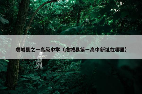 虞城县之一高级中学（虞城县第一高中新址在哪里）