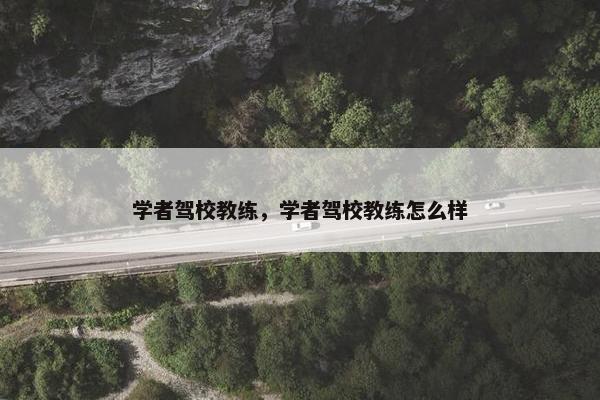 学者驾校教练，学者驾校教练怎么样