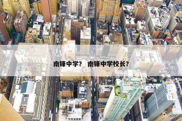 南锋中学？ 南锋中学校长？
