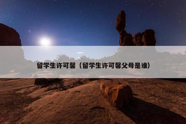 留学生许可馨（留学生许可馨父母是谁）