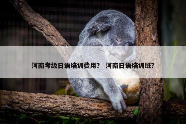河南考级日语培训费用？ 河南日语培训班？