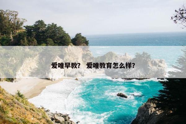 爱唯早教？ 爱唯教育怎么样？
