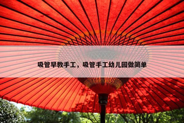 吸管早教手工，吸管手工幼儿园做简单
