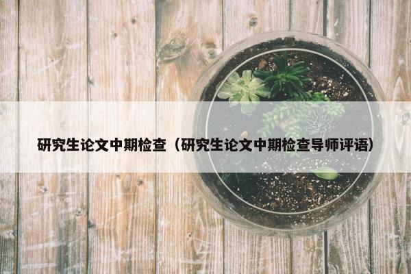 研究生论文中期检查（研究生论文中期检查导师评语）