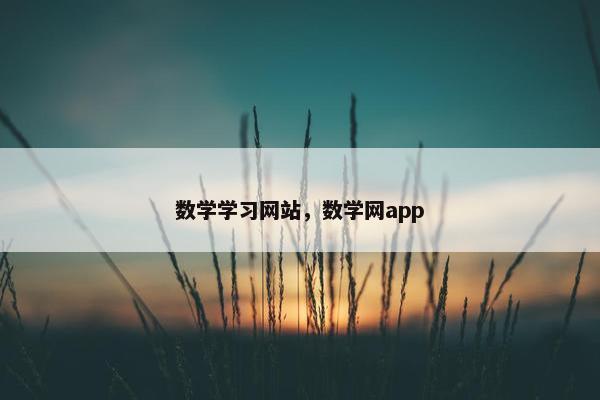 数学学习网站，数学网app