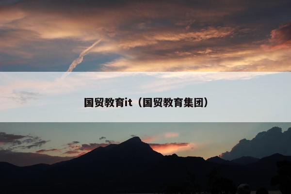 国贸教育it（国贸教育集团）