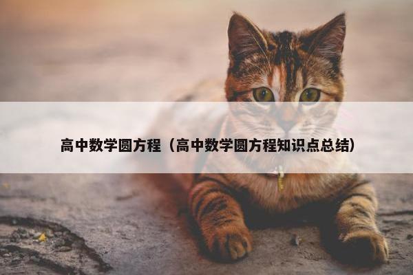高中数学圆方程（高中数学圆方程知识点总结）