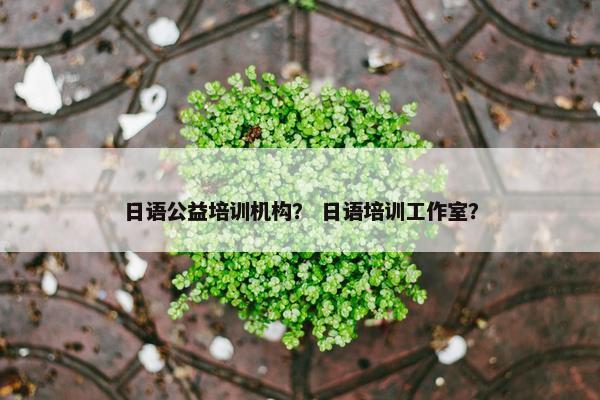 日语公益培训机构？ 日语培训工作室？