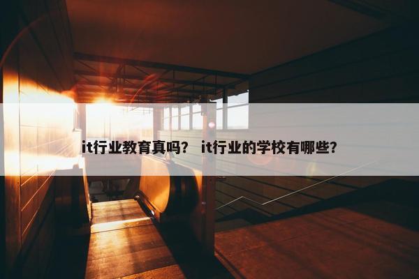 it行业教育真吗？ it行业的学校有哪些？