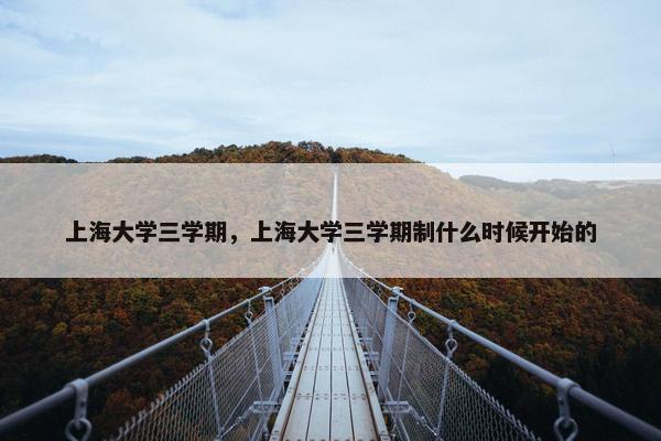 上海大学三学期，上海大学三学期制什么时候开始的