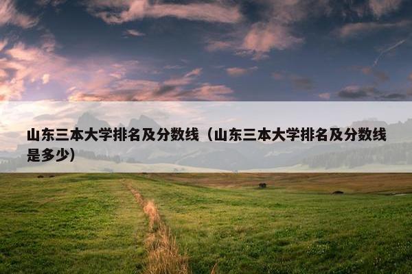山东三本大学排名及分数线（山东三本大学排名及分数线是多少）