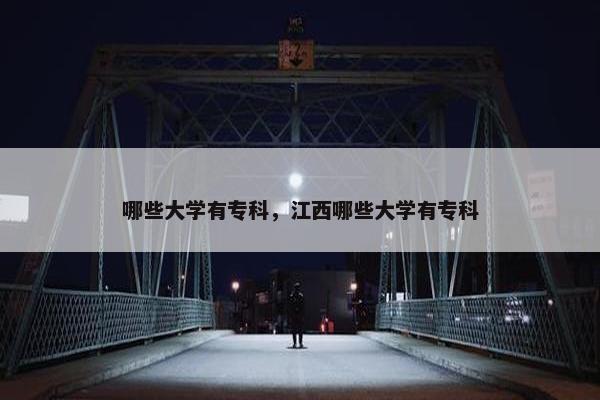 哪些大学有专科，江西哪些大学有专科
