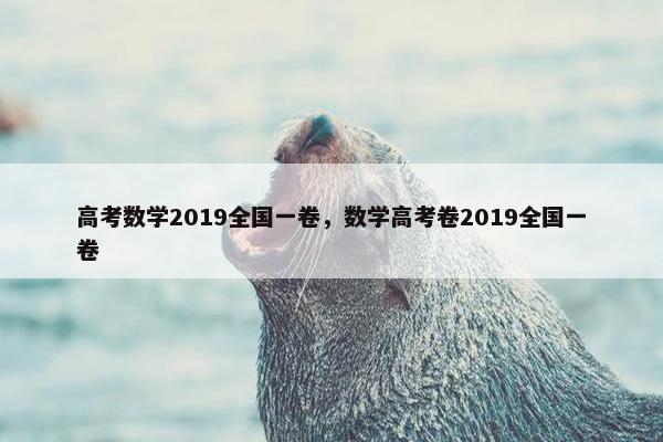 高考数学2019全国一卷，数学高考卷2019全国一卷
