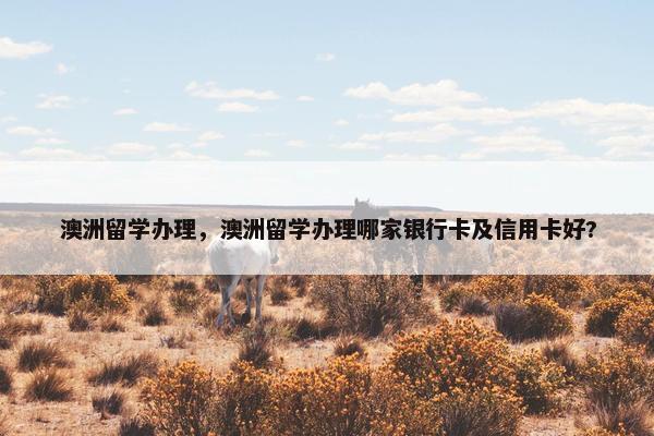 澳洲留学办理，澳洲留学办理哪家银行卡及信用卡好?