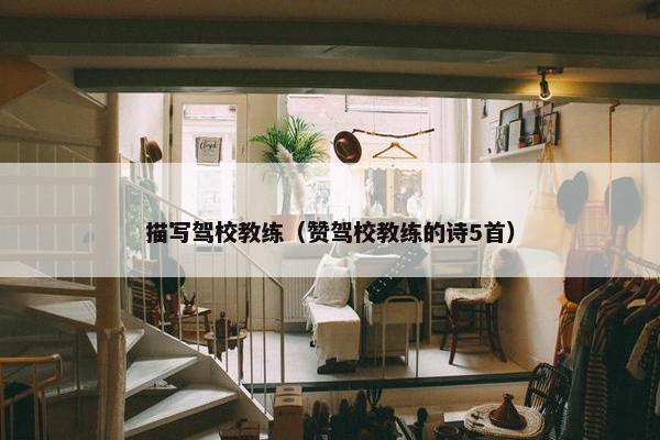 描写驾校教练（赞驾校教练的诗5首）