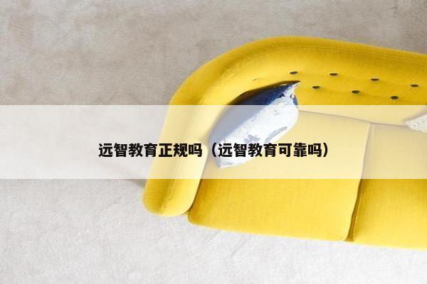 远智教育正规吗（远智教育可靠吗）