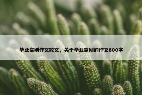 毕业离别作文散文，关于毕业离别的作文600字