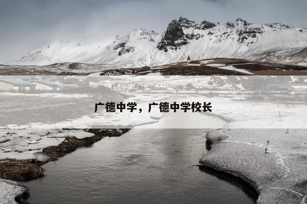 广德中学，广德中学校长