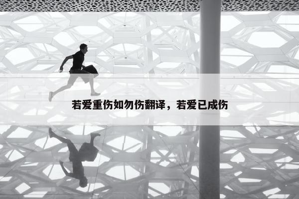 若爱重伤如勿伤翻译，若爱已成伤
