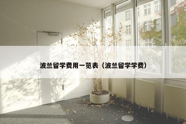 波兰留学费用一览表（波兰留学学费）