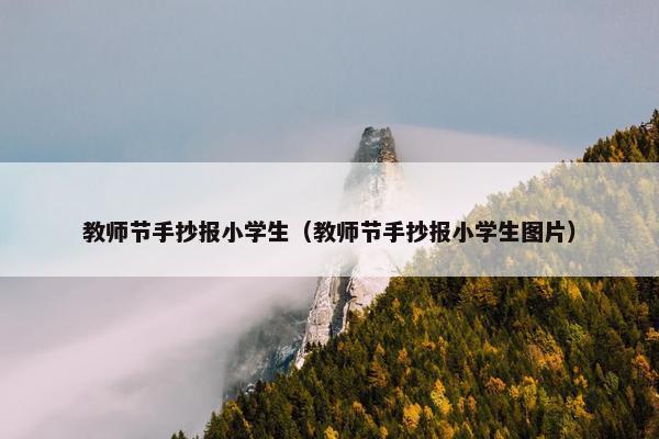 教师节手抄报小学生（教师节手抄报小学生图片）