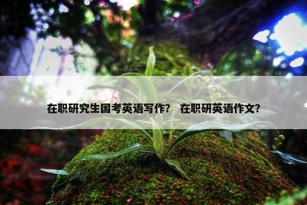 在职研究生国考英语写作？ 在职研英语作文？