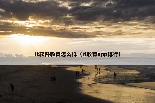 it软件教育怎么样（it教育app排行）