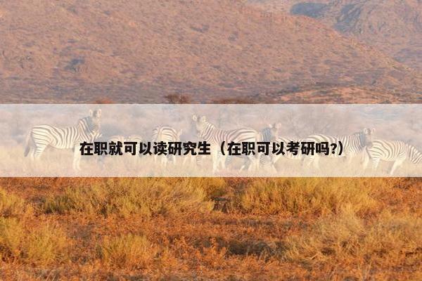 在职就可以读研究生（在职可以考研吗?）