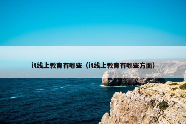 it线上教育有哪些（it线上教育有哪些方面）