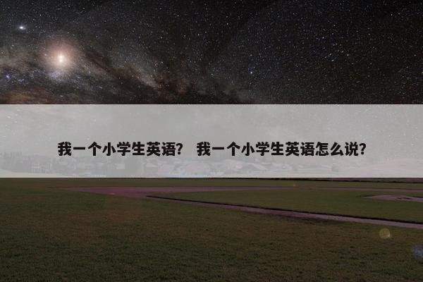 我一个小学生英语？ 我一个小学生英语怎么说？