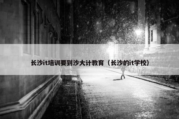 长沙it培训要到沙大计教育（长沙的it学校）