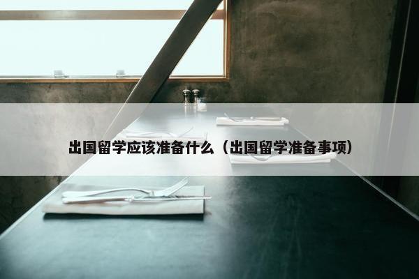 出国留学应该准备什么（出国留学准备事项）