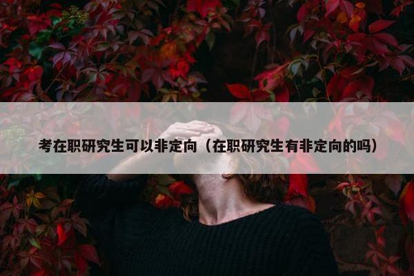 考在职研究生可以非定向（在职研究生有非定向的吗）